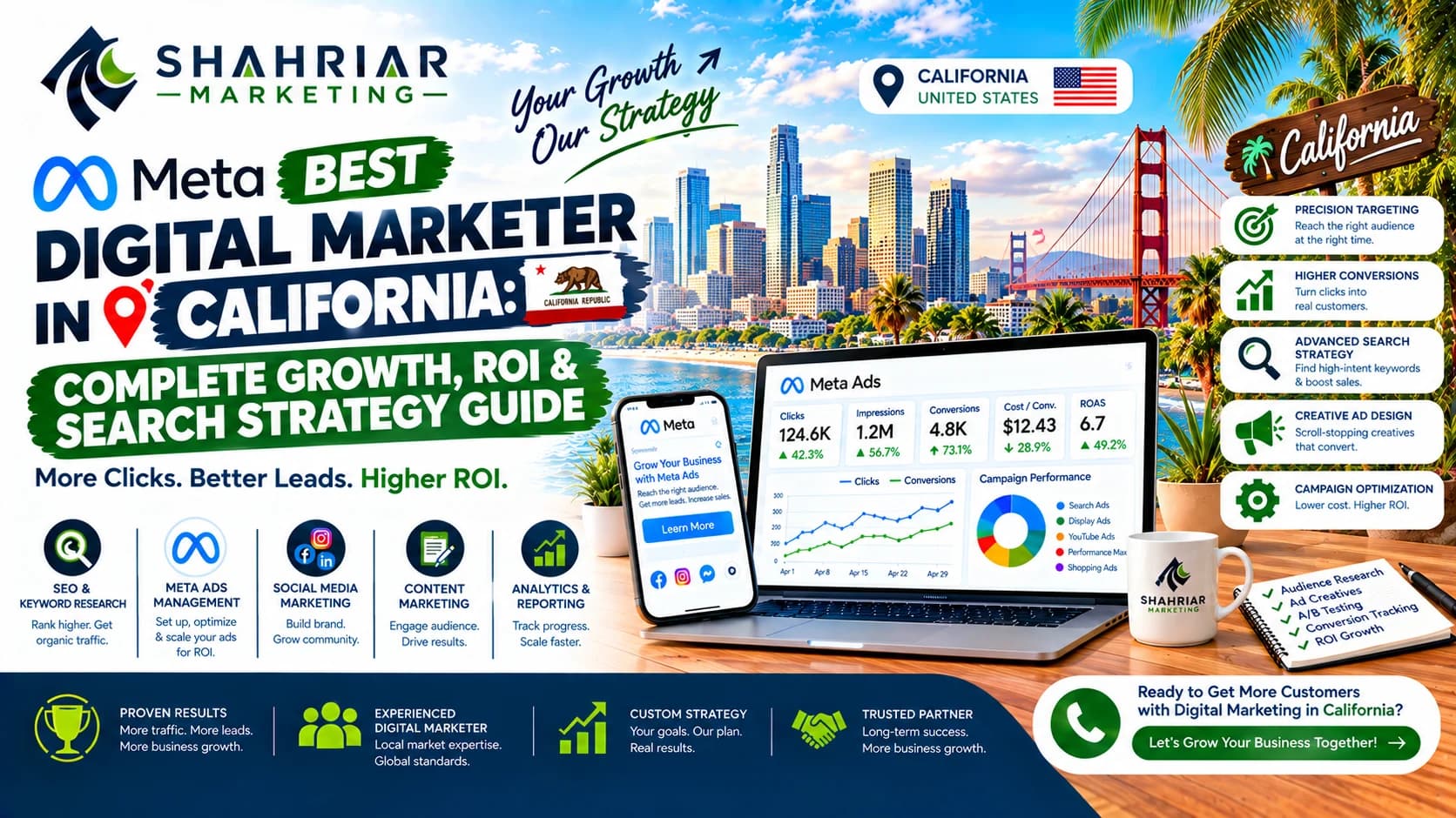 Best Digital Marketer in California: Complete Growth, ROI & Search Strategy Guide - Sakhawat Hossain Shahriar Marketing