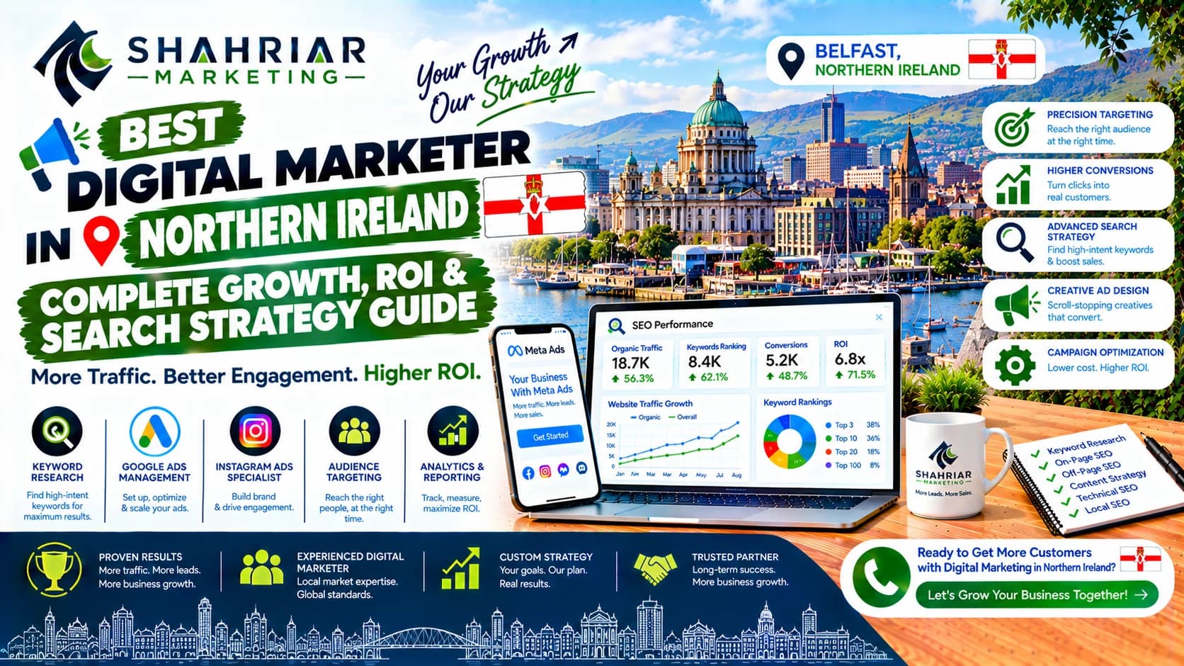 Best Digital Marketer in Northern Ireland: Complete Growth, ROI & Search Strategy Guide - Sakhawat Hossain Shahriar Marketing