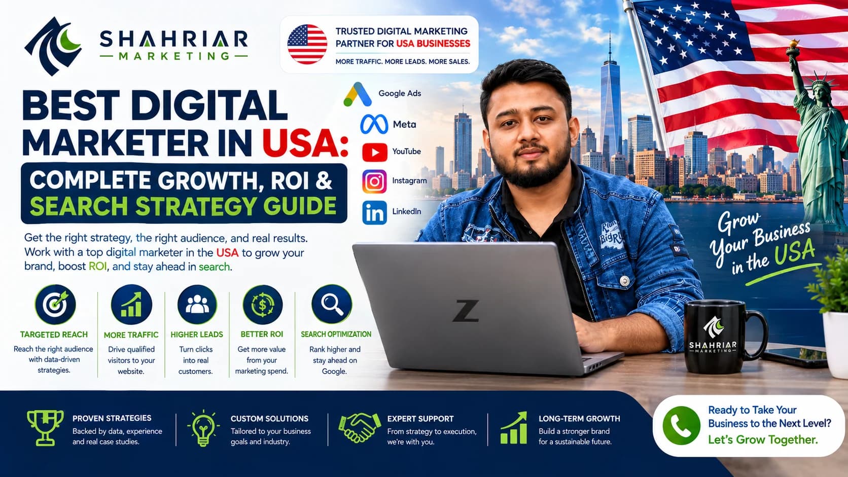 Best Digital Marketer in USA: Complete Growth, ROI & Search Strategy Guide - Sakhawat Hossain Shahriar Marketing