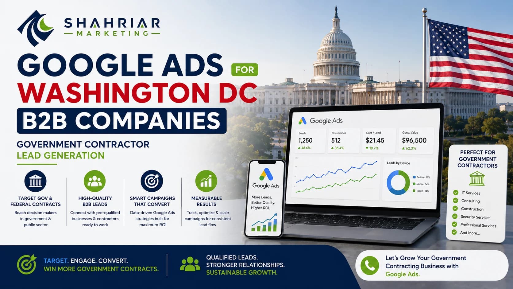 Google Ads for Washington DC B2B Companies: Government Contractor Lead Generation - Sakhawat Hossain Shahriar Marketing