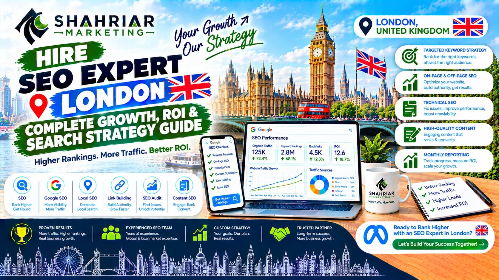 Hire SEO Expert in London: Complete Growth, ROI & Search Strategy Guide - Sakhawat Hossain Shahriar Marketing