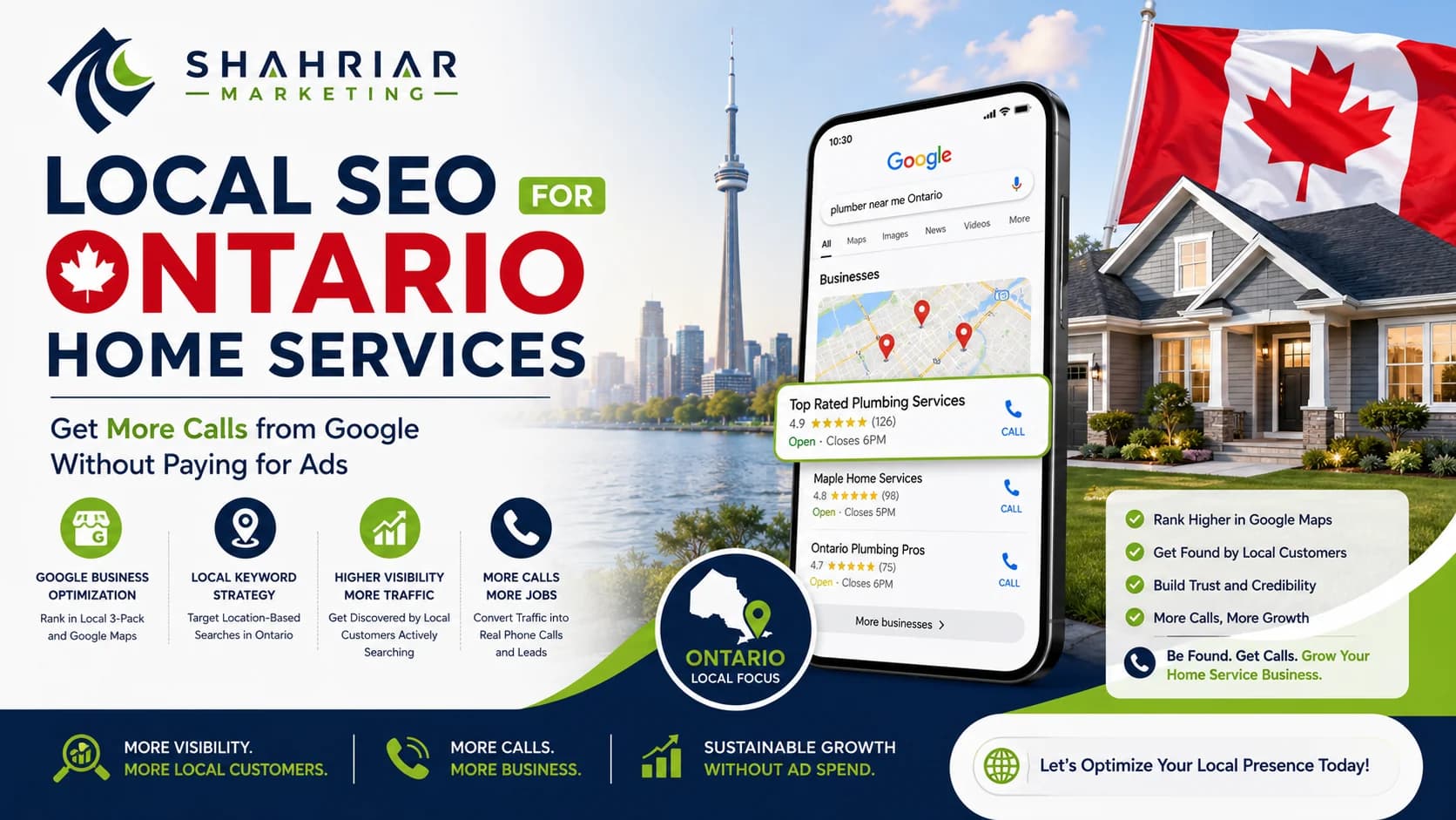Local SEO for Ontario Home Services: Get More Calls from Google Without Paying for Ads - Sakhawat Hossain Shahriar Marketing
